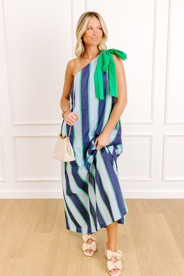 Coastal Crush Stripe Midi Dress Image 1
