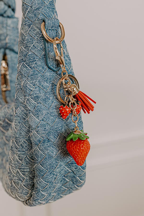 Strawberry Kisses Keychain Bag Charm Image 3