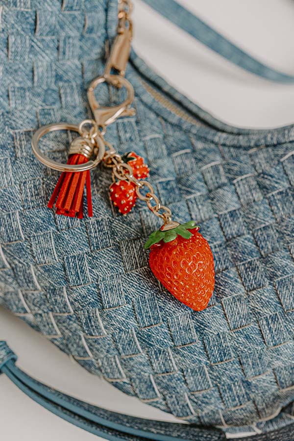 Strawberry Kisses Keychain Bag Charm Image 1