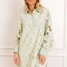 Chardonnay Toast Floral Embroidered Mini Dress Image 1