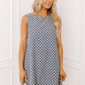 Style Check Eyelet Mini Dress Image 1