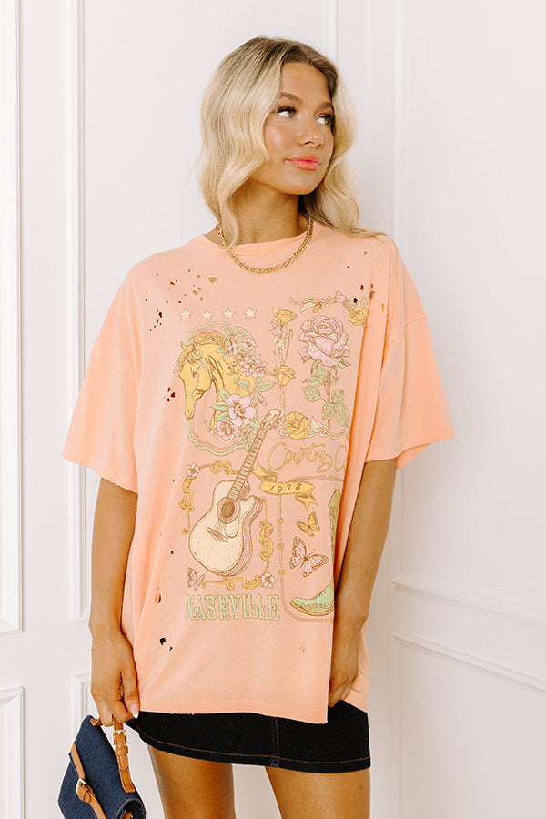 Country Club 1978 Distressed Oversized Tee Image 3