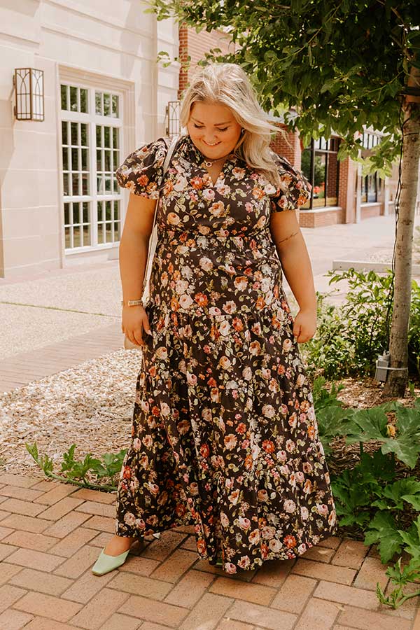 Falling For You Floral Maxi Dress Curves Image 2