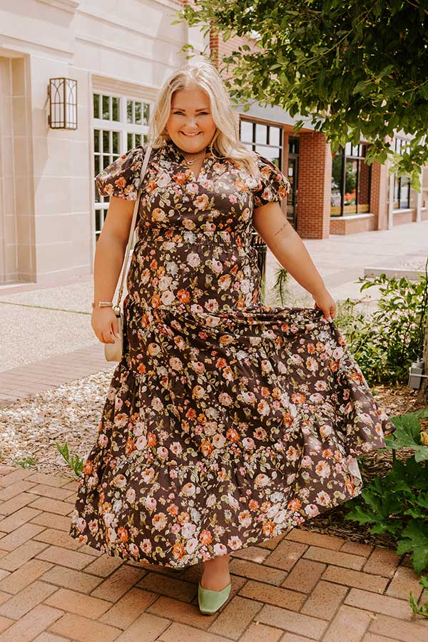 Falling For You Floral Maxi Dress Curves Image 1