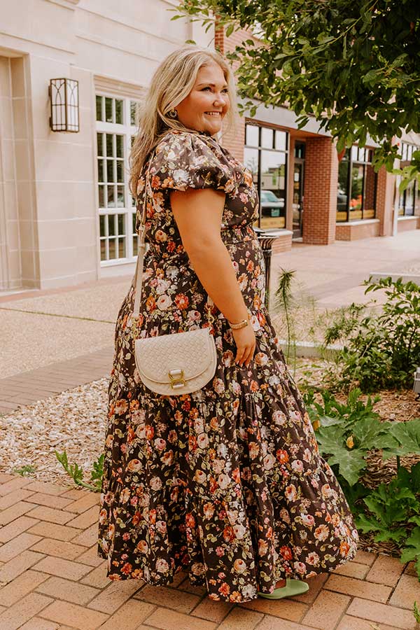Falling For You Floral Maxi Dress Curves Image 5