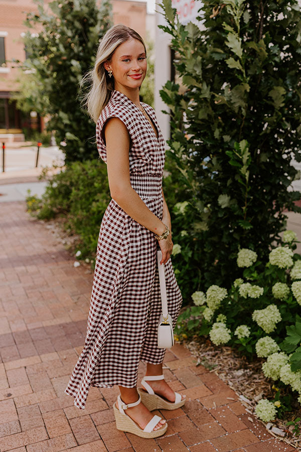 Harvest Stroll Gingham Midi Dress Image 4