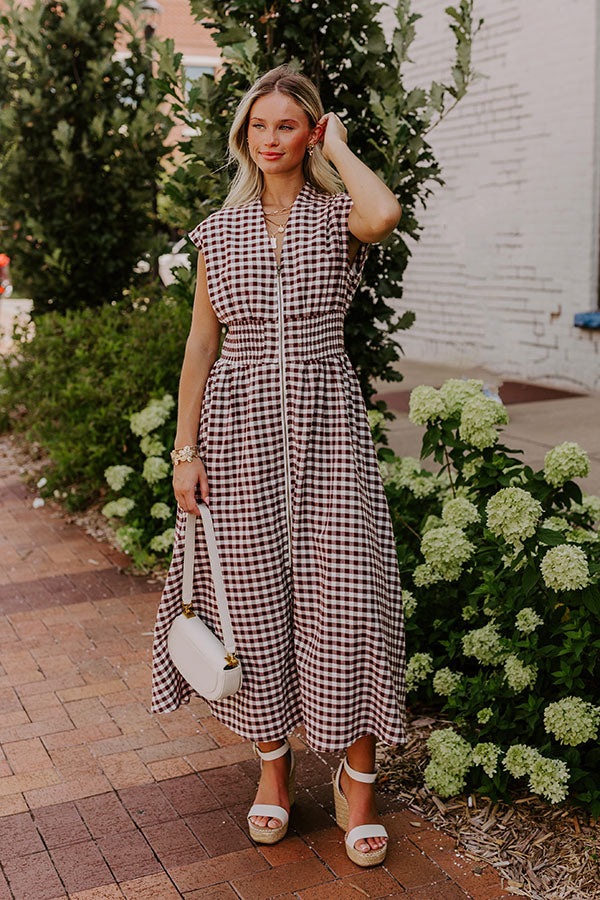 Harvest Stroll Gingham Midi Dress Image 2