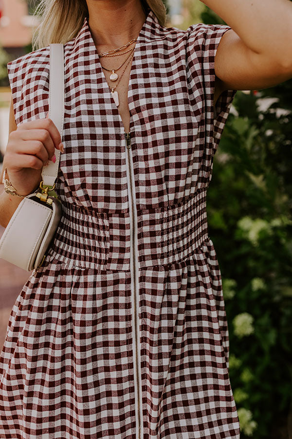 Harvest Stroll Gingham Midi Dress Image 5