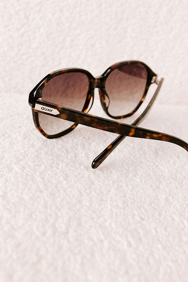 Quay Guess Again Oversized Sunnies in Tortoiseshell  Image 2