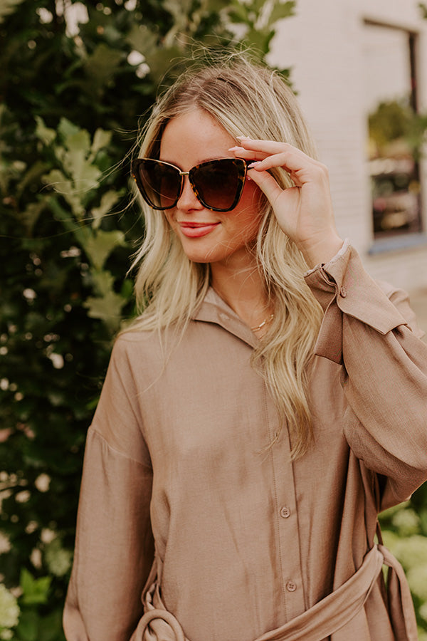 Quay All Talk Oversized Cat Eye Sunnies in Tortoiseshell Image 4