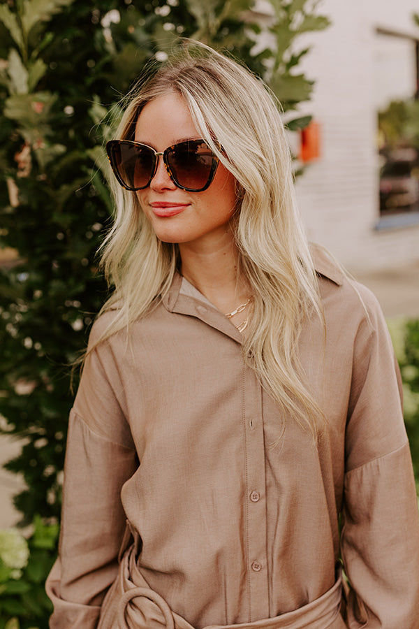 Quay All Talk Oversized Cat Eye Sunnies in Tortoiseshell Image 2