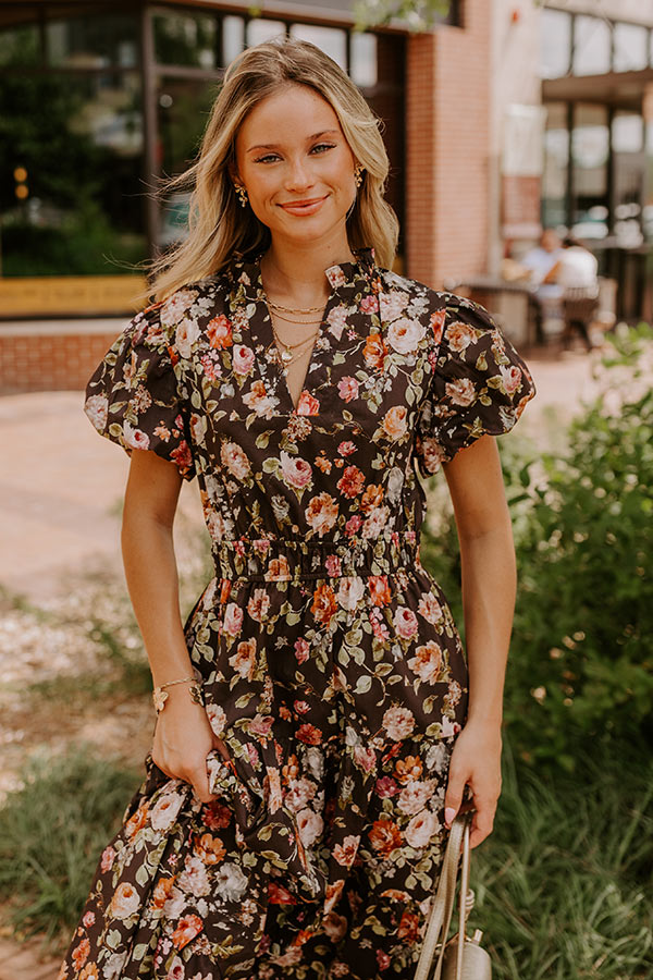 Falling For You Floral Maxi Dress Image 5