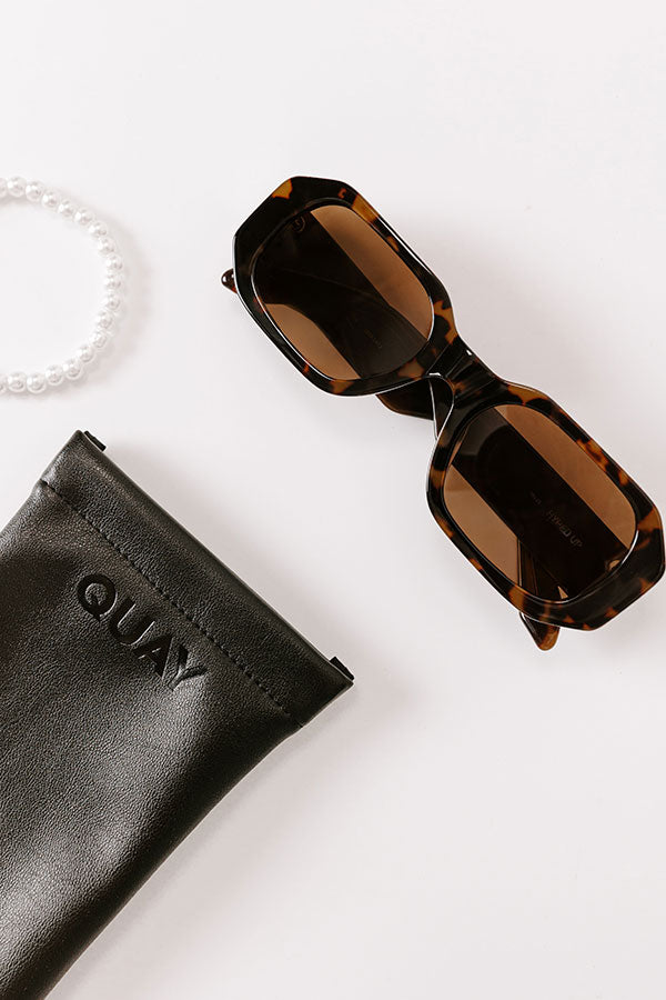 Quay Hyped Up Sunnies in Tortoiseshell Image 3