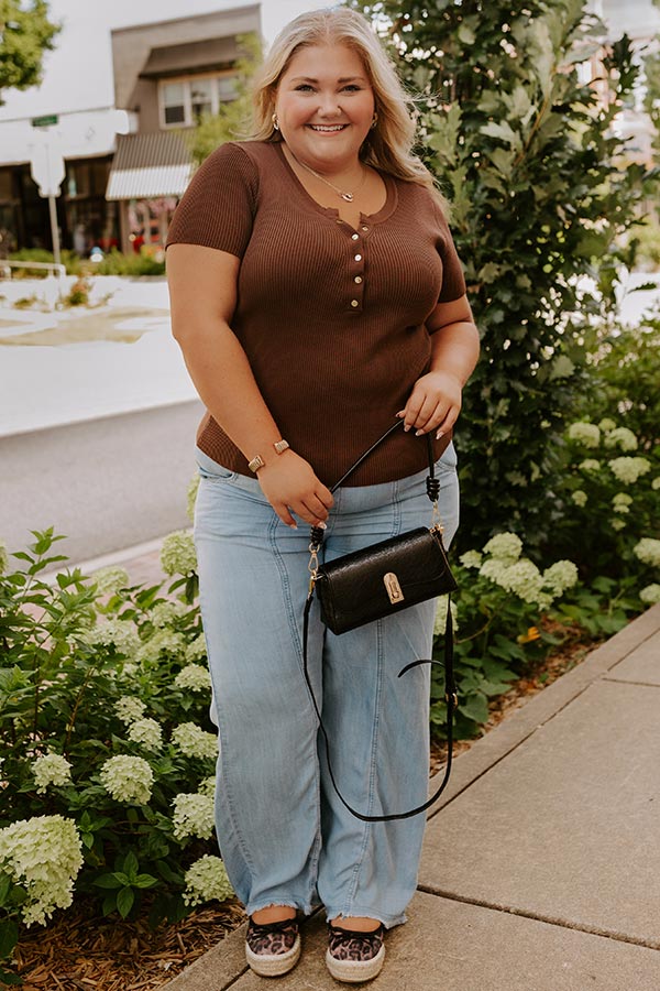 The Winnie High Waist Wide Leg Chambray Pants Curves Image 1