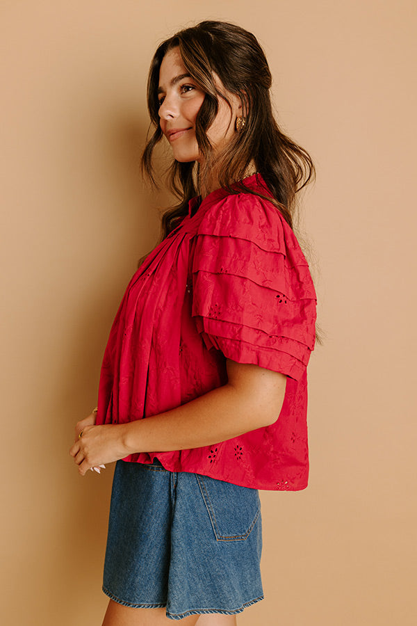 Vineyard Dream Eyelet Button Up Image 3