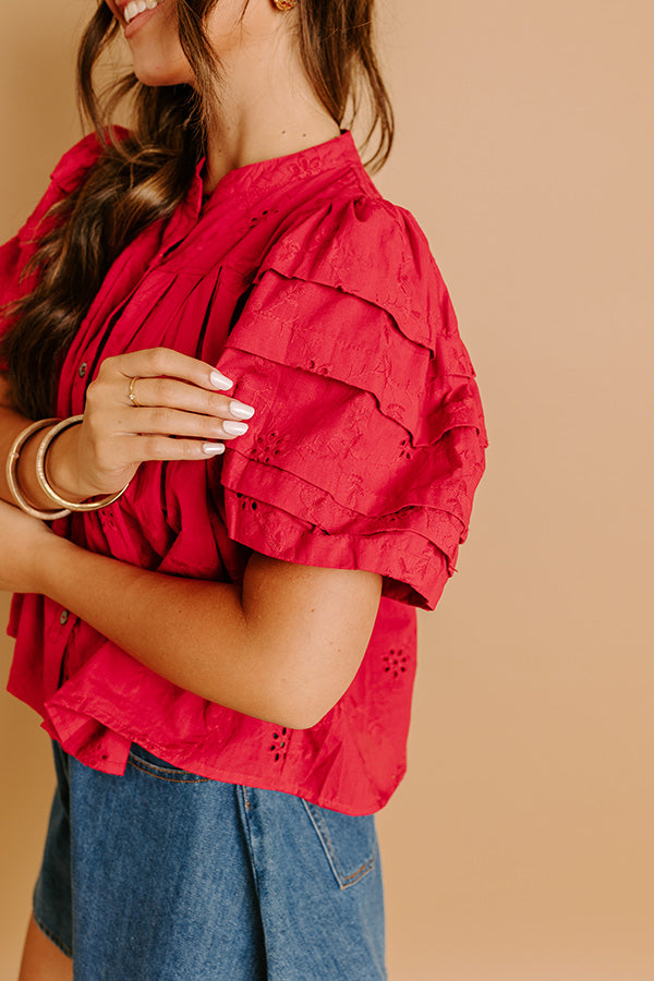 Vineyard Dream Eyelet Button Up Image 5