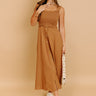 Harvest Lane Linen-Blend Midi Dress in Chocolate Image 1
