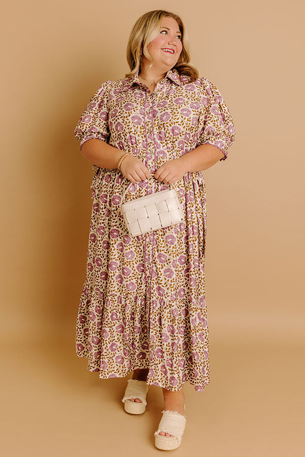 Falling For Floral Midi Dress Curves Image 3