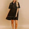 Cafe On Fifth Denim Mini Dress in Black Image 1