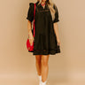 Wisteria And Wine Mini Dress in Black Image 1