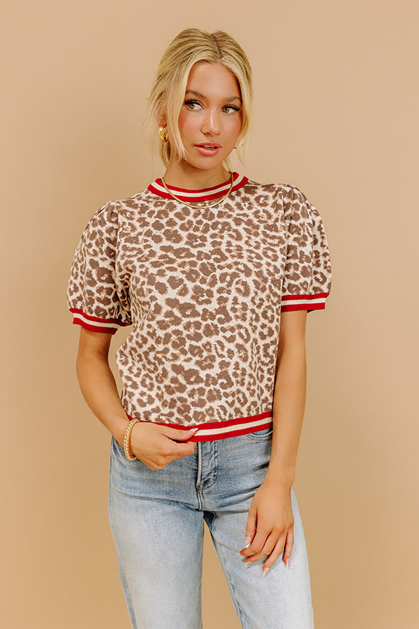 Spotted And Chic Knit Top Image 4