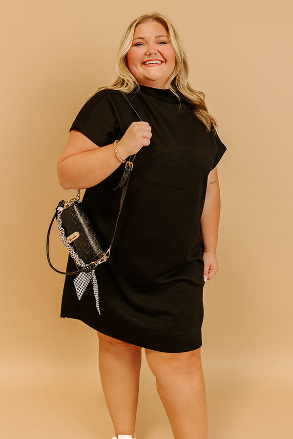 City Sleek Mini Dress in Black Curves Image 1