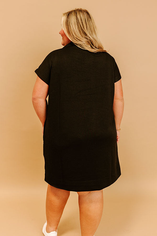 City Sleek Mini Dress in Black Curves Image 5