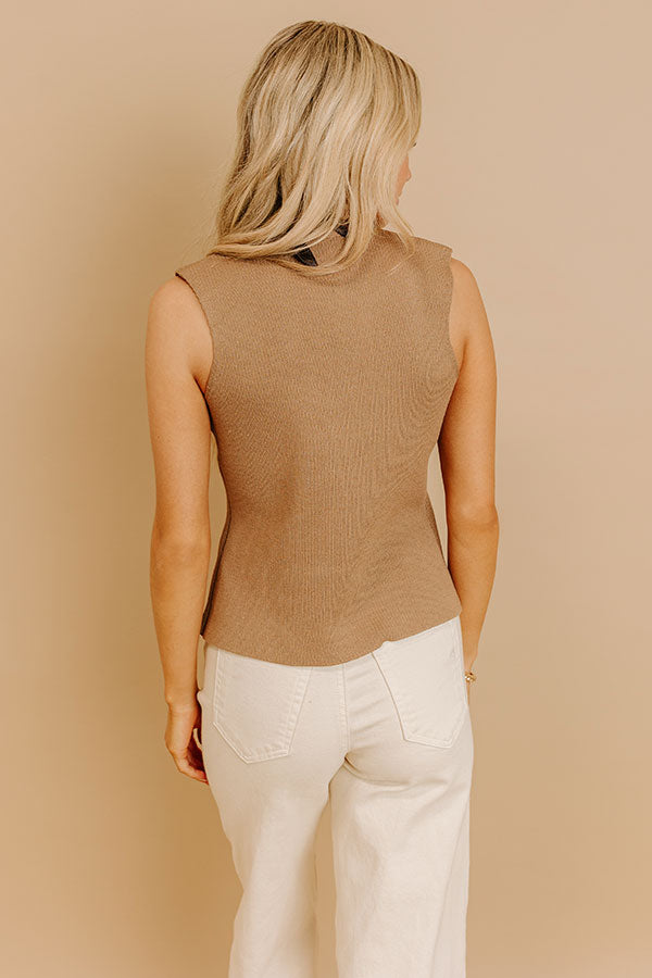 Cappuccino Cutie Knit Vest Top Image 5