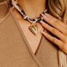 Happy Heart Leopard Scarf Necklace Image 1