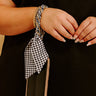 Gold Phone/Purse Chain with a Black Houndstooth Scarf  Image 1