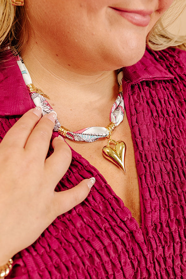 Palm Scarf Necklace Image 1