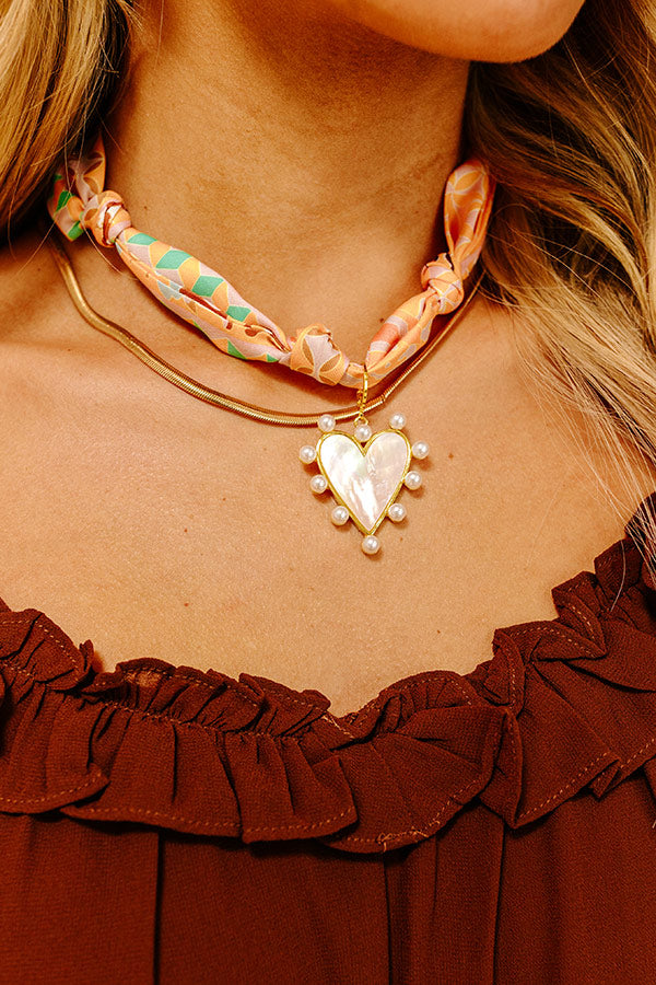 Barry Heart Geo Scarf Necklace Image 1