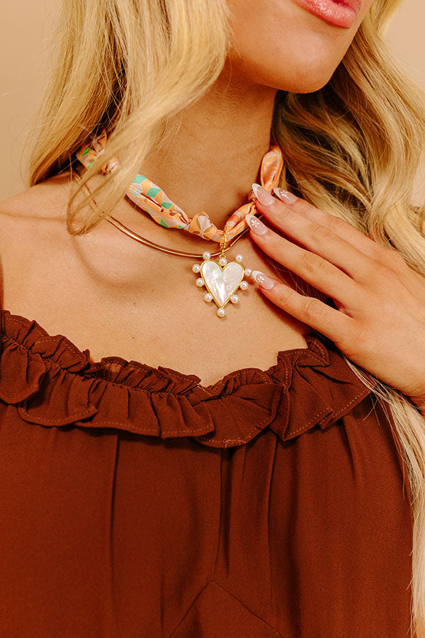 Barry Heart Geo Scarf Necklace Image 2