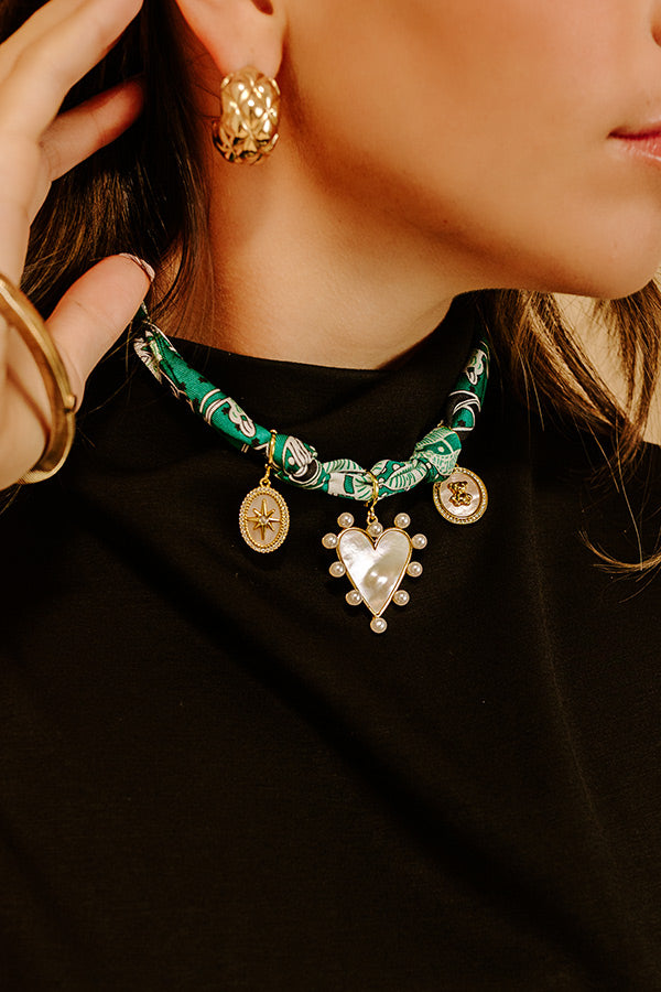 Rhonda Multi Charm Scarf Necklace Image 1