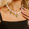 Mia Heart Pearl Charm Necklace Image 1