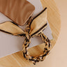Gold Phone/Purse Chain with a Beige Leopard Scarf Image 1