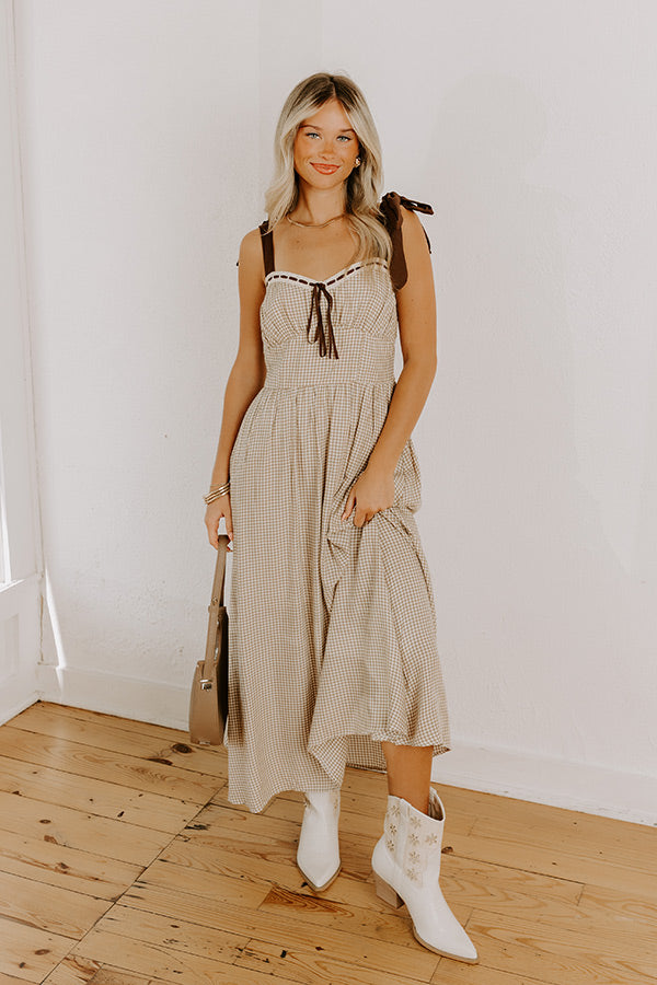 Charming Views Gingham Midi Dress Image 2