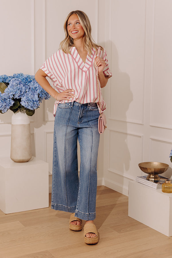 The Carmen High Waist Wide Leg Jean in Medium Wash