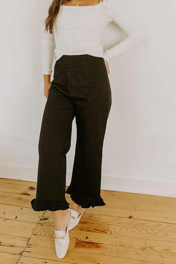 The Cordelia High Waist Crop Jean in Black Image 2