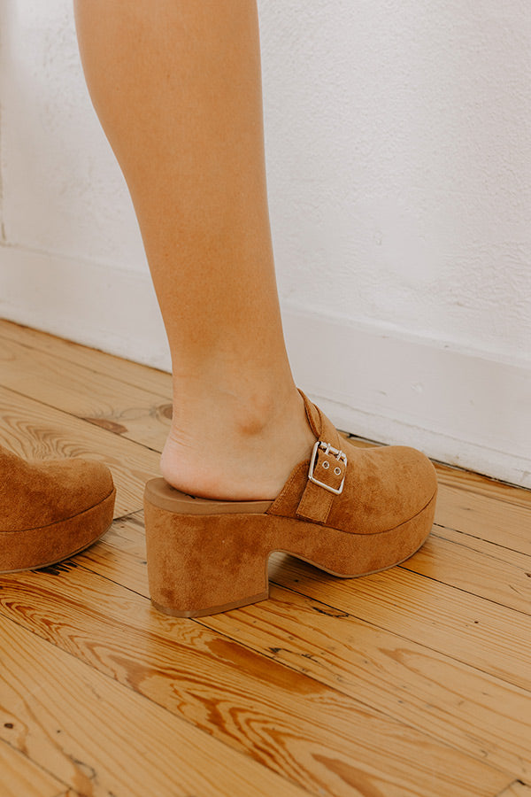 Tell Me More Faux Suede Clog Heels Image 3