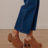 Tell Me More Faux Suede Clog Heels Image - 1