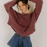 Cozy Couture Waffle Knit Top in Plum Image 2