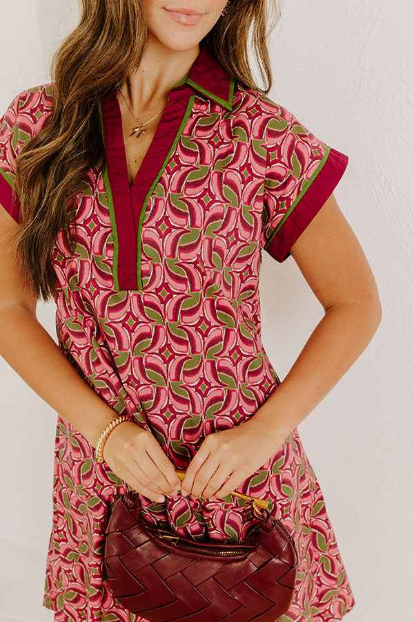 Cider Dreams Mini Dress in Sangria Image 3