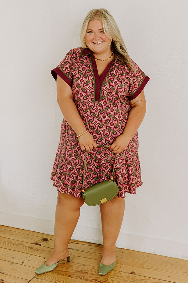 Cider Dreams Mini Dress in Sangria Curves Image 1