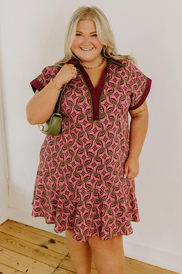 Cider Dreams Mini Dress in Sangria Curves Image 2