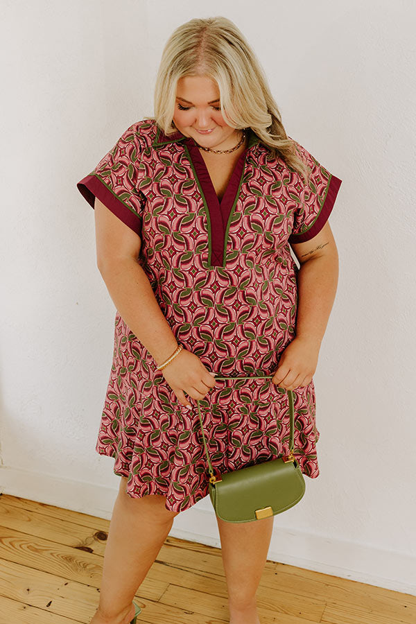 Cider Dreams Mini Dress in Sangria Curves Image 3