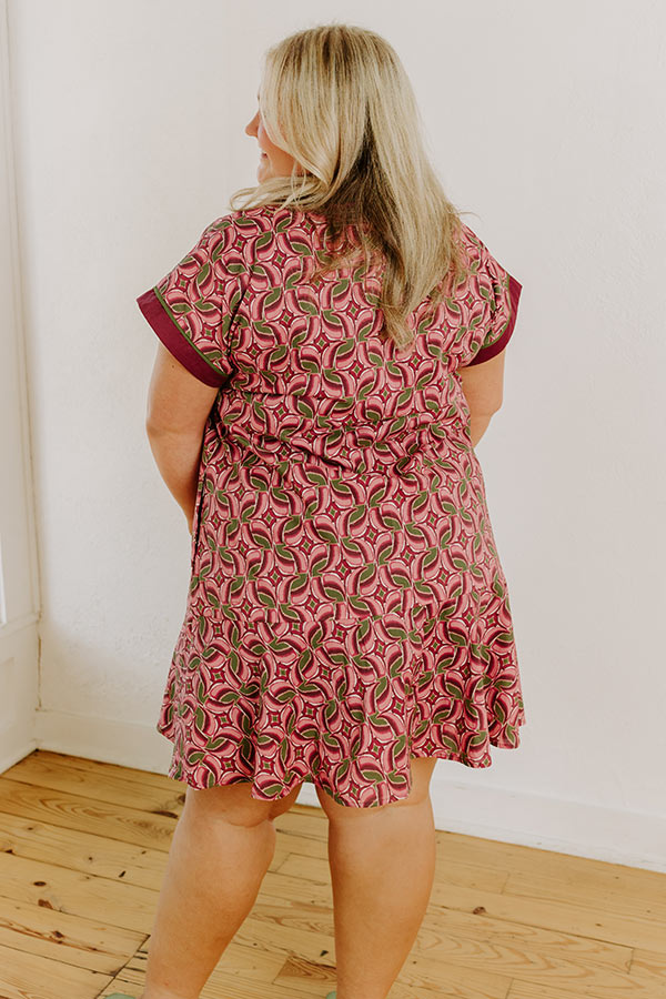 Cider Dreams Mini Dress in Sangria Curves Image 5