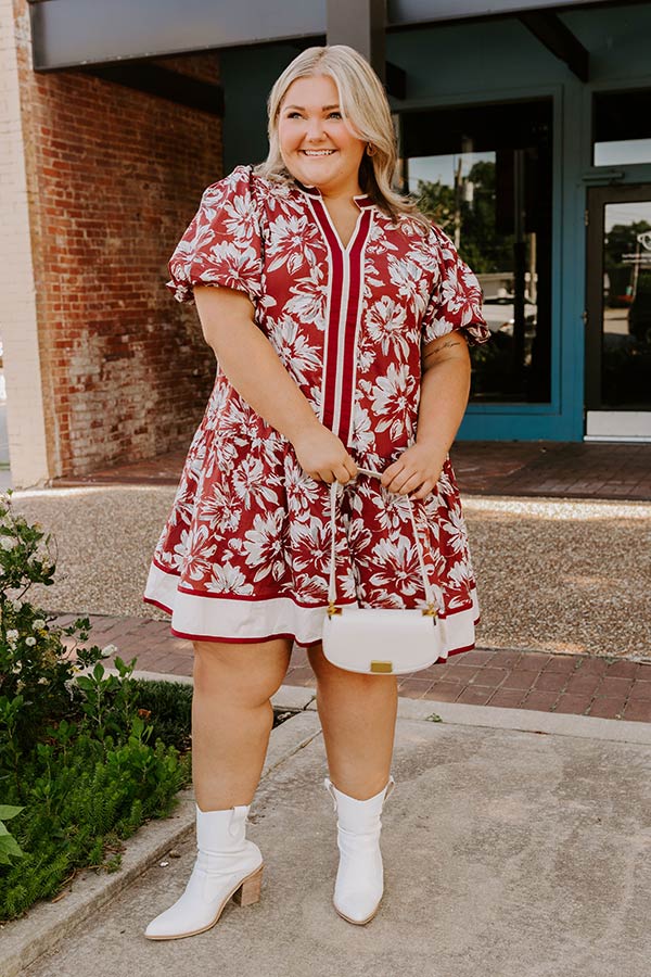 Vineyard Dream Floral Mini Dress Curves Image 1