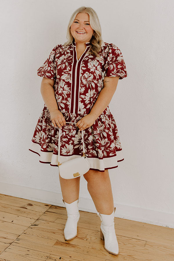 Vineyard Dream Floral Mini Dress Curves Image 2