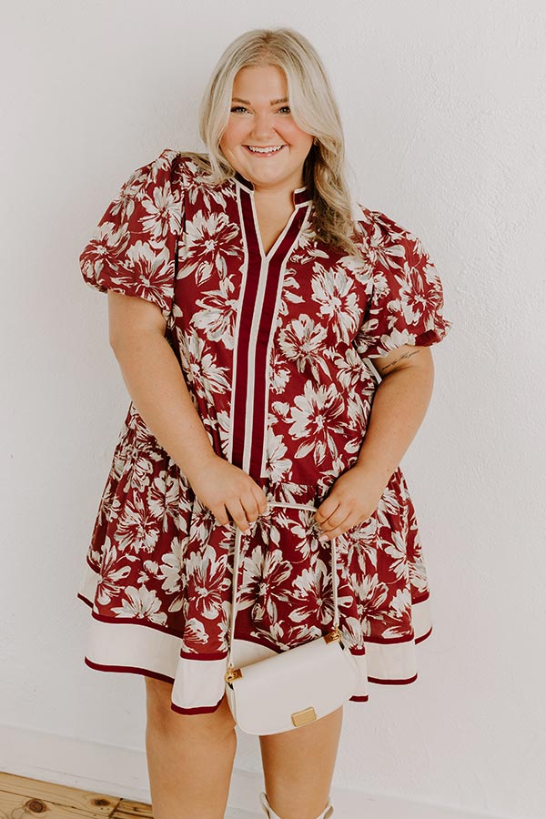 Vineyard Dream Floral Mini Dress Curves Image 3